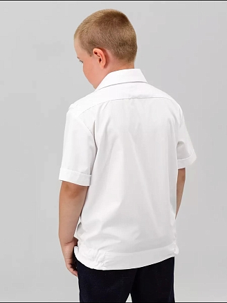 Детская рубашка кадетская (короткий рукав) / Белый