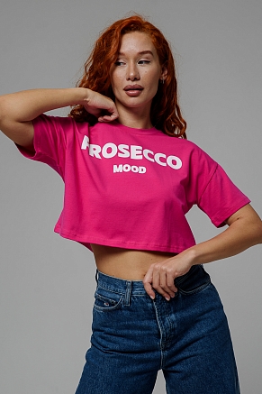 Женская футболка 8512/1 / фуксия+Prosecco