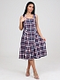 Женский сарафан Клетка СК-336 / Сине-красная рябь