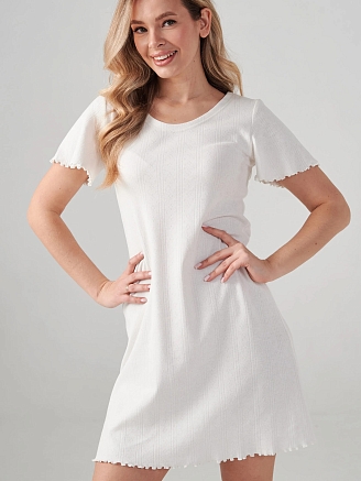 Женская сорочка "Ажур" 2419-Рн / Молочный