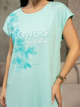 Женская ночная сорочка мод.1805/11 / Ментол