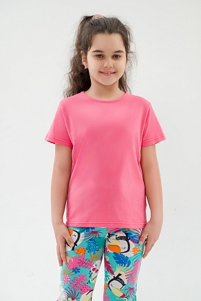 Детская футболка из кулирки / Розовый