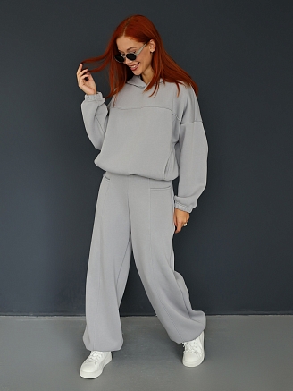 Женский костюм с брюками 2246/2 / Светло-серый