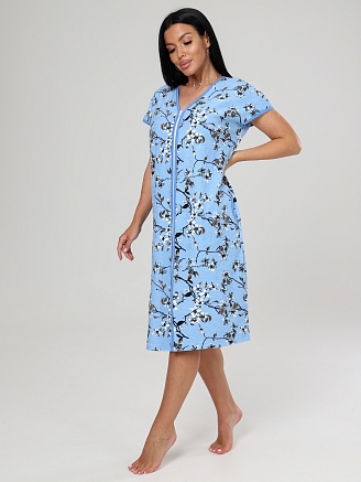 Женский халат ХМ-632 / Весна голубой