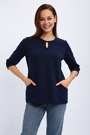 Кофта женская из футера Анфиса / Синий