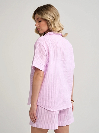 Женская пижама "Ривьера" (шорты) 2461-Мус / Розовый