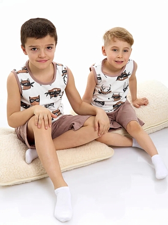 Детская пижама с шортами "Отдых" / Супергерои