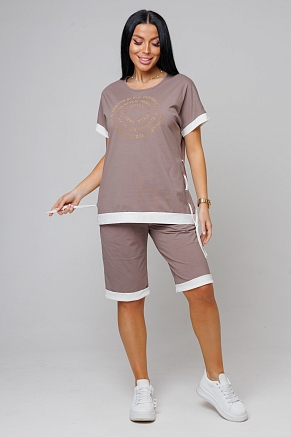 Женский костюм с бермудами 2150/1 / Капучино