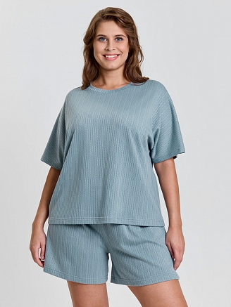 Женский костюм Материя-2 / серо-голубой