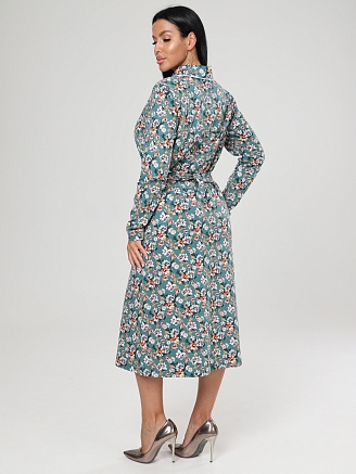 Женское платье ПлК-325 / Полянка на зеленом