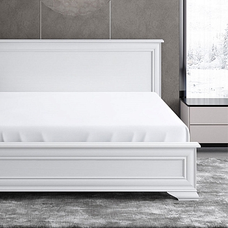 Простыня на резинке "Soft Silver" / Альпийский снег