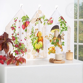 Набор полотенец рогожка / Дары осени