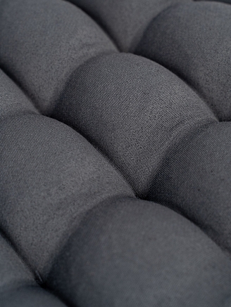 Подушка на стул с гречневой лузгой / Графит