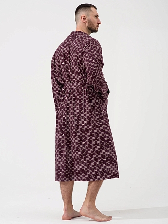 Мужской халат "Люкс" 2441-К / Бордовый