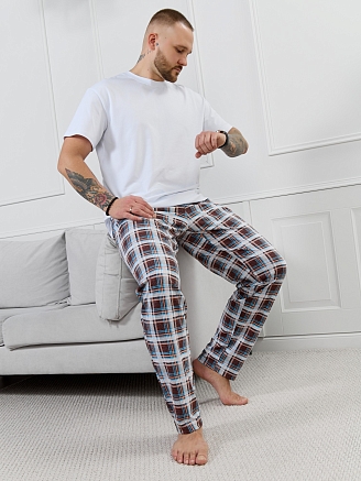 Мужские брюки Тор-1.1 / клетка разноцветная