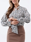 Женская блузка с завязкой - галстуком Б143МК / Мультиколор