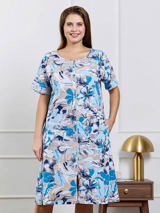 Женский халат Элит / голубой