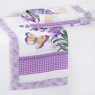 Набор полотенец рогожка / Сиреневая дымка