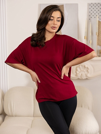 Женская футболка мод.2159/2 / Бордовый