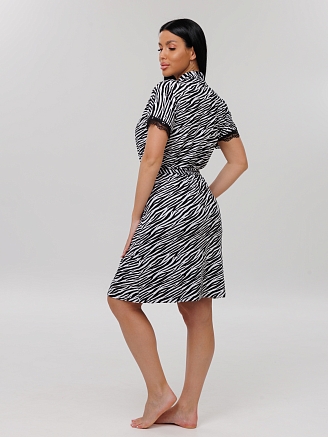 Женский комплект Сор-14(Вис) + Х-14(Вис) / Черный (зебра)