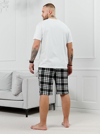 Мужские шорты Тор-2.1 / клетка черная