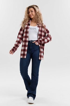 Женская рубашка 36995 / коричневый