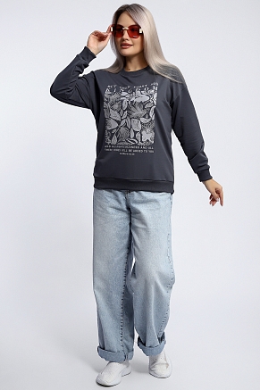 Женская толстовка 80047 / темно-серый