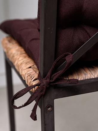 Подушка на стул со спинкой / Шоколад