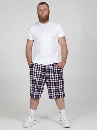 Мужские шорты ШК-279 / Сине-красная рябь