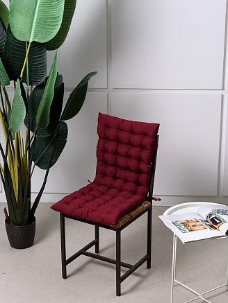 Подушка на стул со спинкой / Бордовый