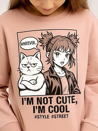 Толстовка детская "Cool" арт. дк336пд / Пудровый
