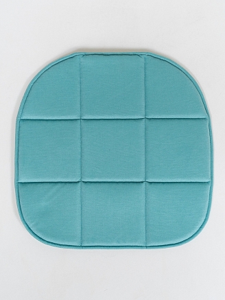 Подушка на стул с закругленными краями / Бирюза