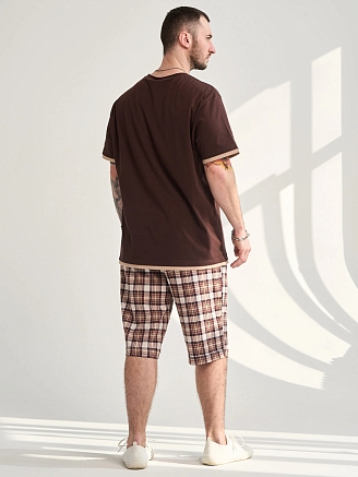 Мужской комплект "Пальма" (бриджи) 2456-К / Коричневый