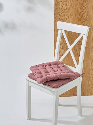 Комплект подушек на стул с завязками (бязь) 16т. / Мокко