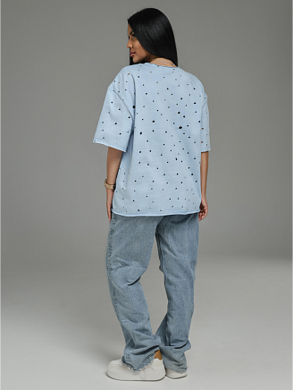 Женская футболка Винтаж / Голубой