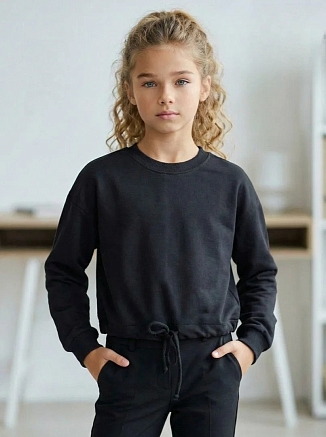 Детская кроп-толстовка "Анастасия" / В ассортименте