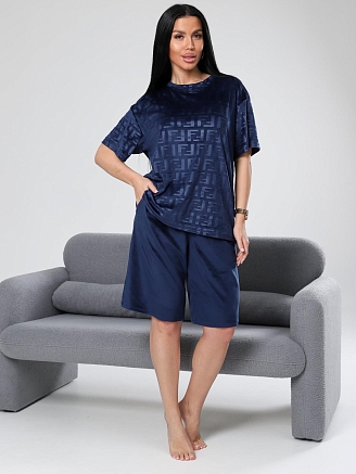 Женский костюм Чиэра-Жаккард / синий