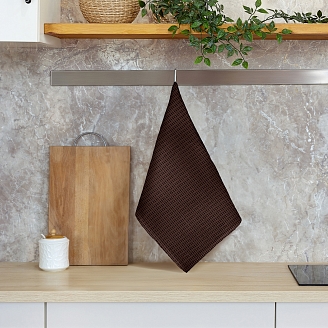 Полотенце вафельное "Verossa" / Темно-коричневый