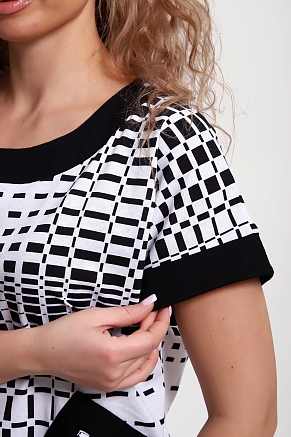 Женский костюм Телец / бело-черный