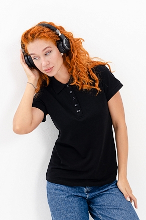 Женская футболка 14402 поло / черный