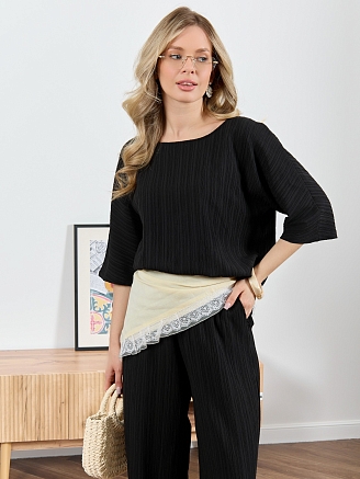 Женская блузка Сиеста-6 / чёрный