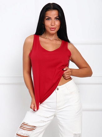 Женская майка Асса / бордовый