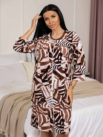 Женский халат мод.1965/7 / Коричневый