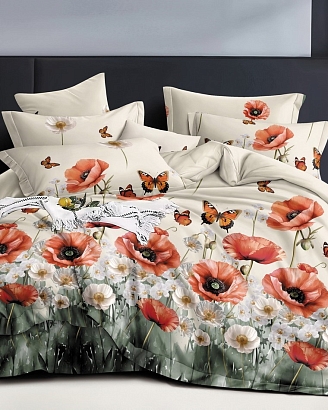 Постельное белье бязь люкс / Маки