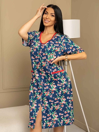 Женский халат мод.1781/7 / Темно-синий