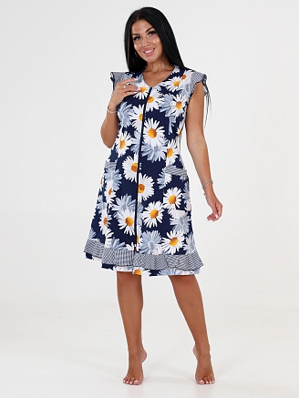 Женский халат Нина ХК-826 / Крупные ромашки