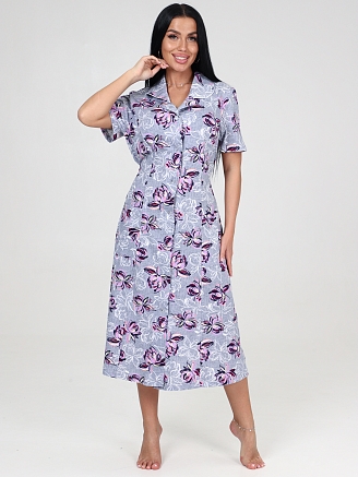 Женский халат ХК-546 / Сиреневая кувшинка