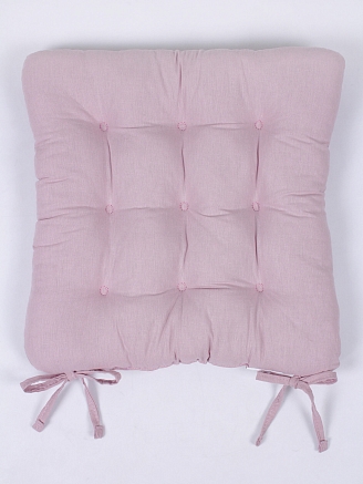 Комплект подушек на стул с завязками (бязь) 2 шт. / Светло-розовый