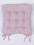Комплект подушек на стул с завязками (бязь) 2 шт. / Светло-розовый
