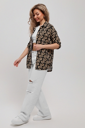 Женская рубашка 53029 / темно-синий